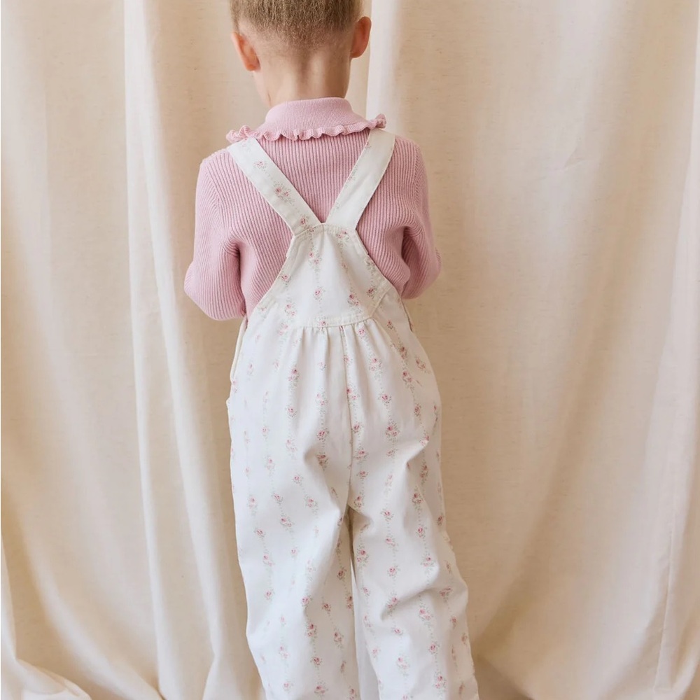 Jamie Kay Cream Floral Overalls